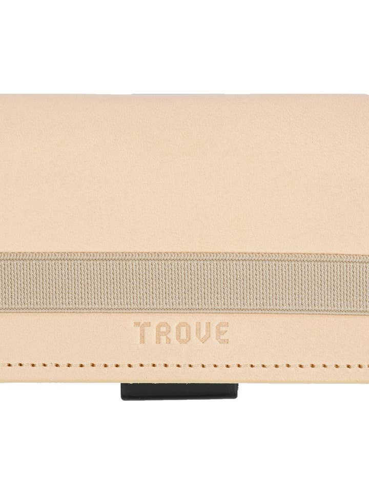 TROVE Cash Wrap: Beige Leather for wholesale by TROVE