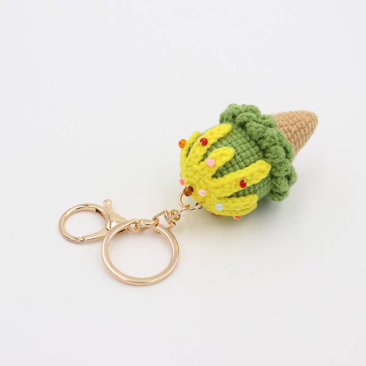 Sparkle Being - Wholesale Keychain - Women's - Hand-Crochet Ice Cream Keychain3