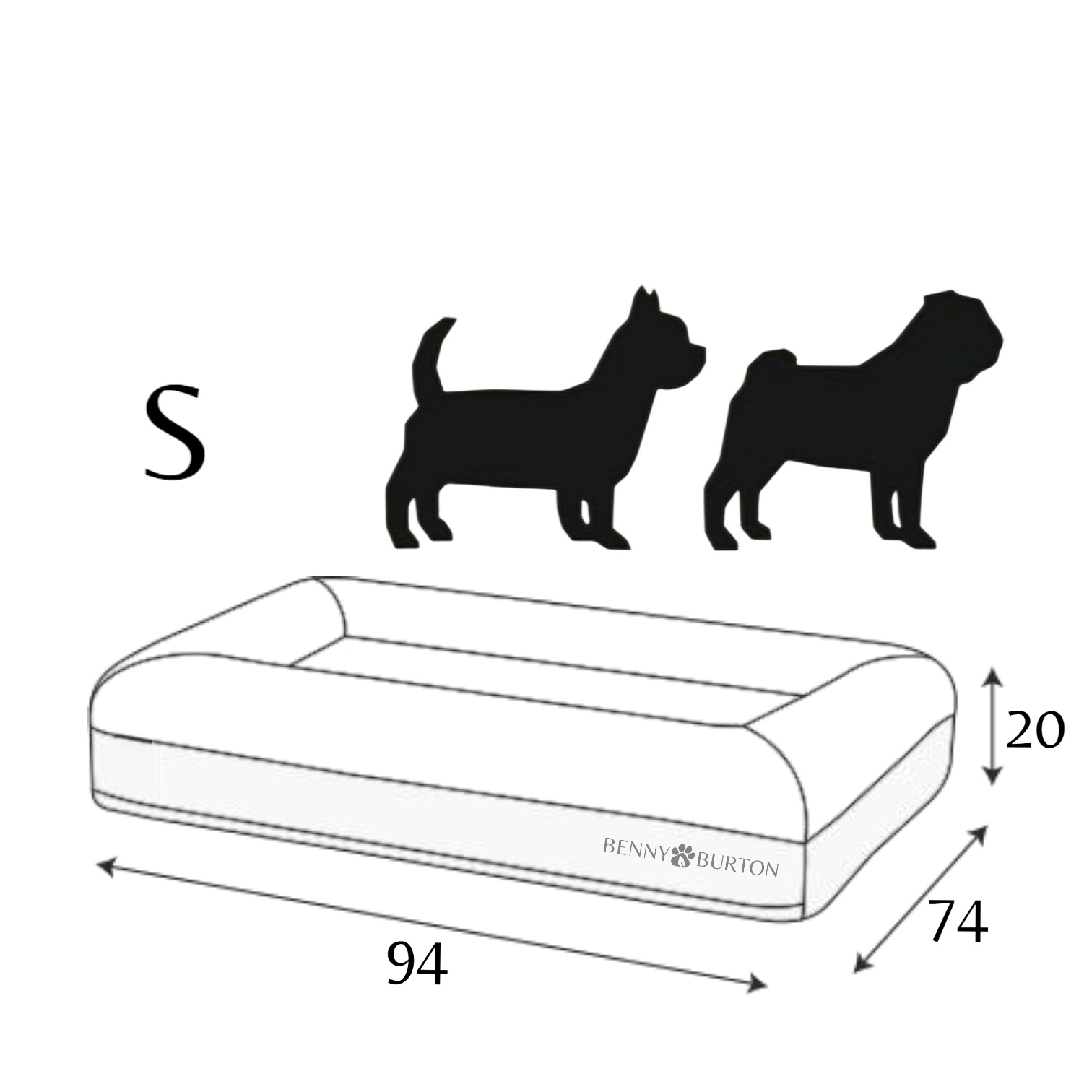 BennyBurton (Walk-Buddy Hundezubehör) - Wholesale Pet Bed - Dog - Barklay Dog Bed Size S with Bouclé Cover18