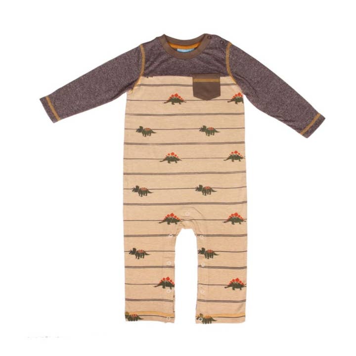 Racing Dino Print Romper - Baby for wholesale by Bear Camp