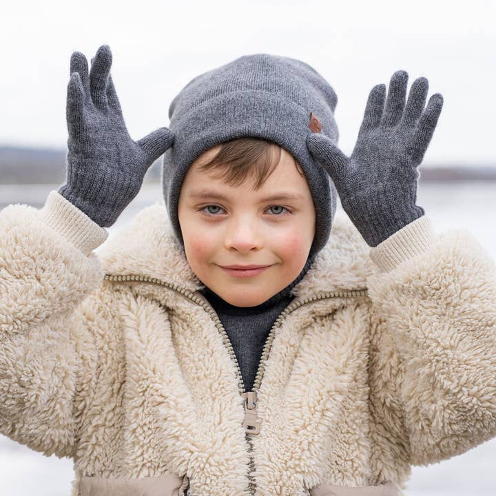 menique - Wholesale Winter Accessory Set - Kids - Kids Knitted Beanie & Gloves 2-Piece Set
