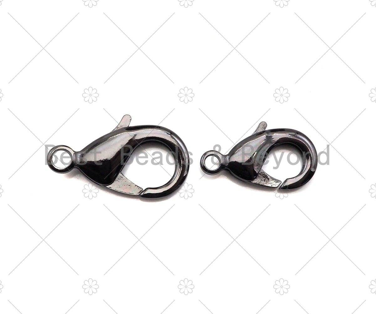 BestBeads&Beyond - Wholesale Clasp - 2pc/10pcs High Quality Real Gold Plated Plain Lobster Claw Clasp, Gold/Silver/Gunmetal Lobster Claw Clasp, 19mm/23mm,sku#LK1531