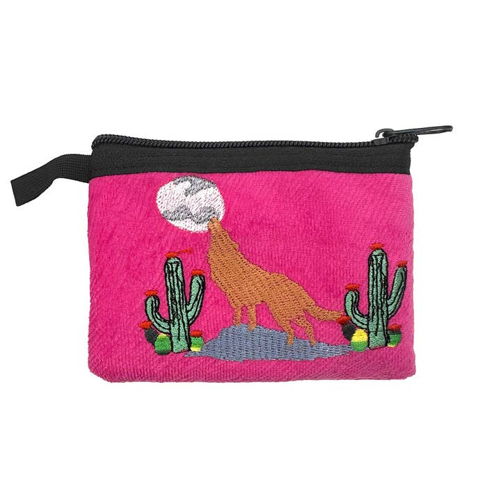 Pichincha - Vente Porte-monnaie – femme - Pochette Porte-Monnaie Brodée Cactus du Désert Équatorien2