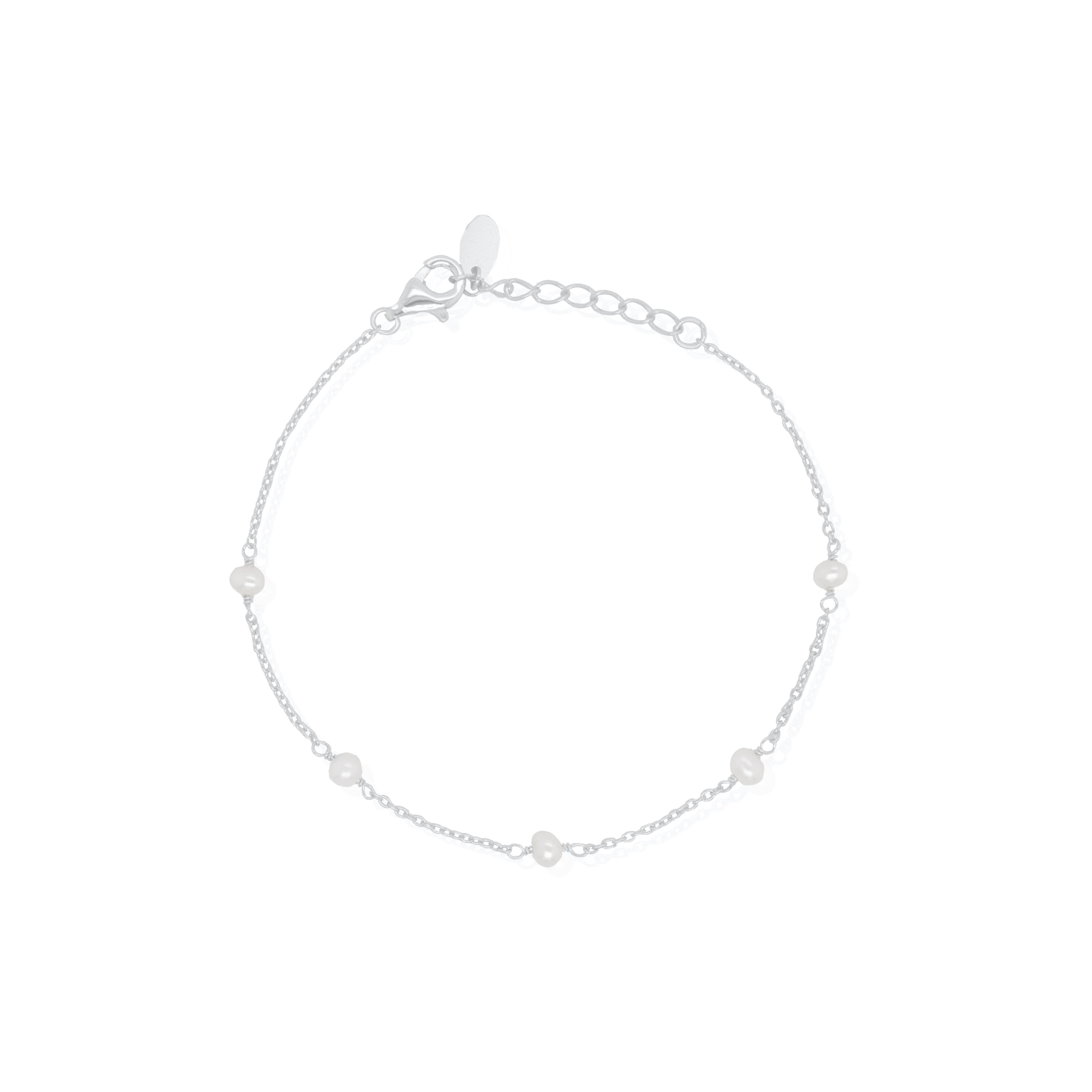Aurora Jewels – wholesale Link & chain bracelet – Dainty Pearl Chain Bracelet6