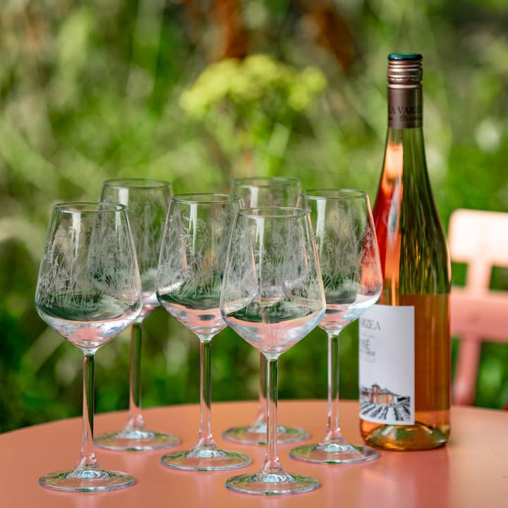 Emma Britton Decorative Glass Designer – wholesale Wine glass – Meadow Decorative Wine Glass (13oz)2