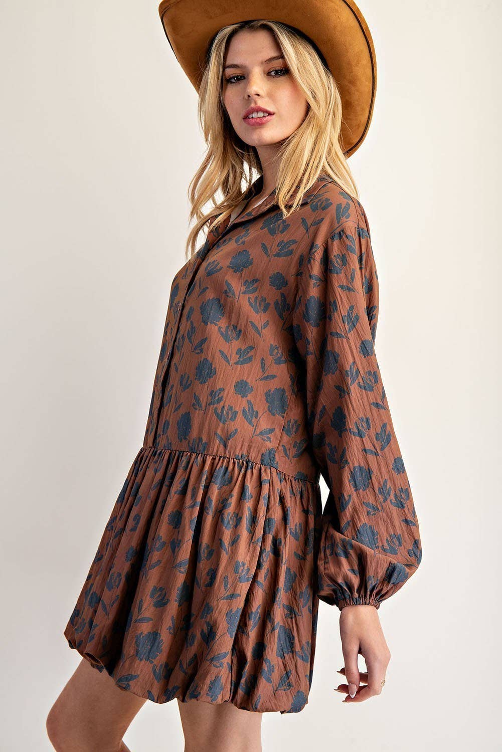 Peace Love Line - Wholesale Dress - Women's - PL8367 - FLORAL PRINT MINI DRESS2