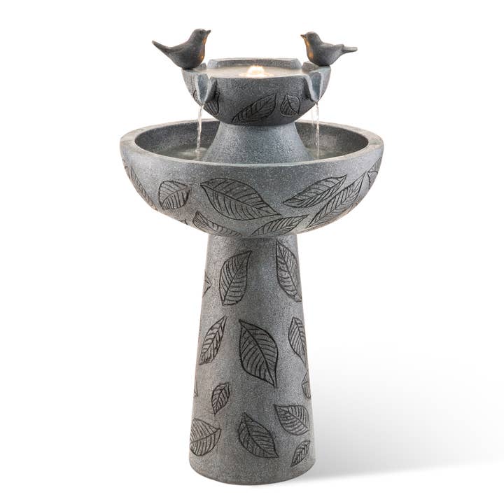 26 in H 2-Tiered Outdoor Fountain for wholesale by Glitzhome