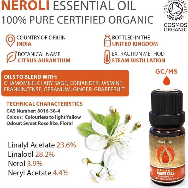 Eco Drop - Wholesale Essential Oil - Organic Neroli Essential Oil