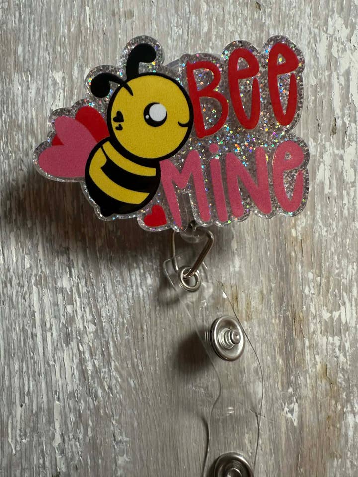 Badge Reel Bee Mine for wholesale by The Wild Poppy
