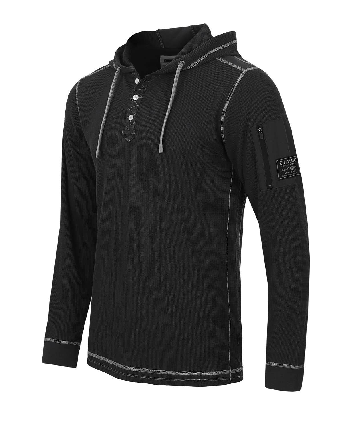 ZIMEGO – wholesale Hoodie - Herr – ZIMEGO herrtröja med huva i termotyg och lång ärm, avslappnad stil1