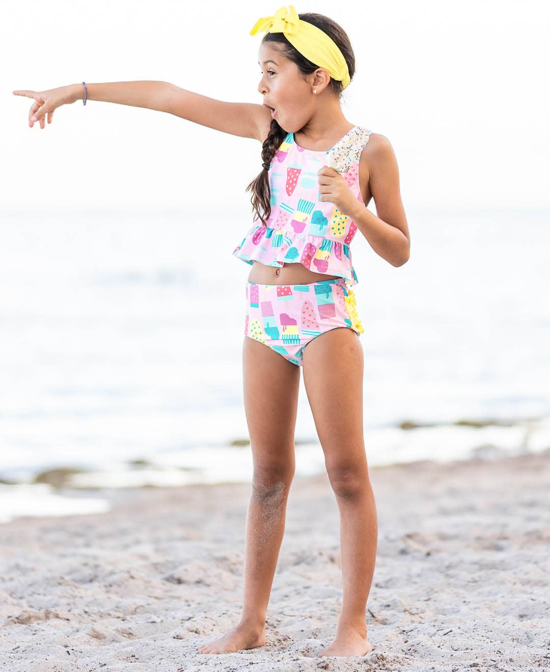 RuffleButts + RuggedButts - Vente Bikini – enfant - Maillot de bain tankini à basque 2 pièces pour filles avec volants arrière signature5