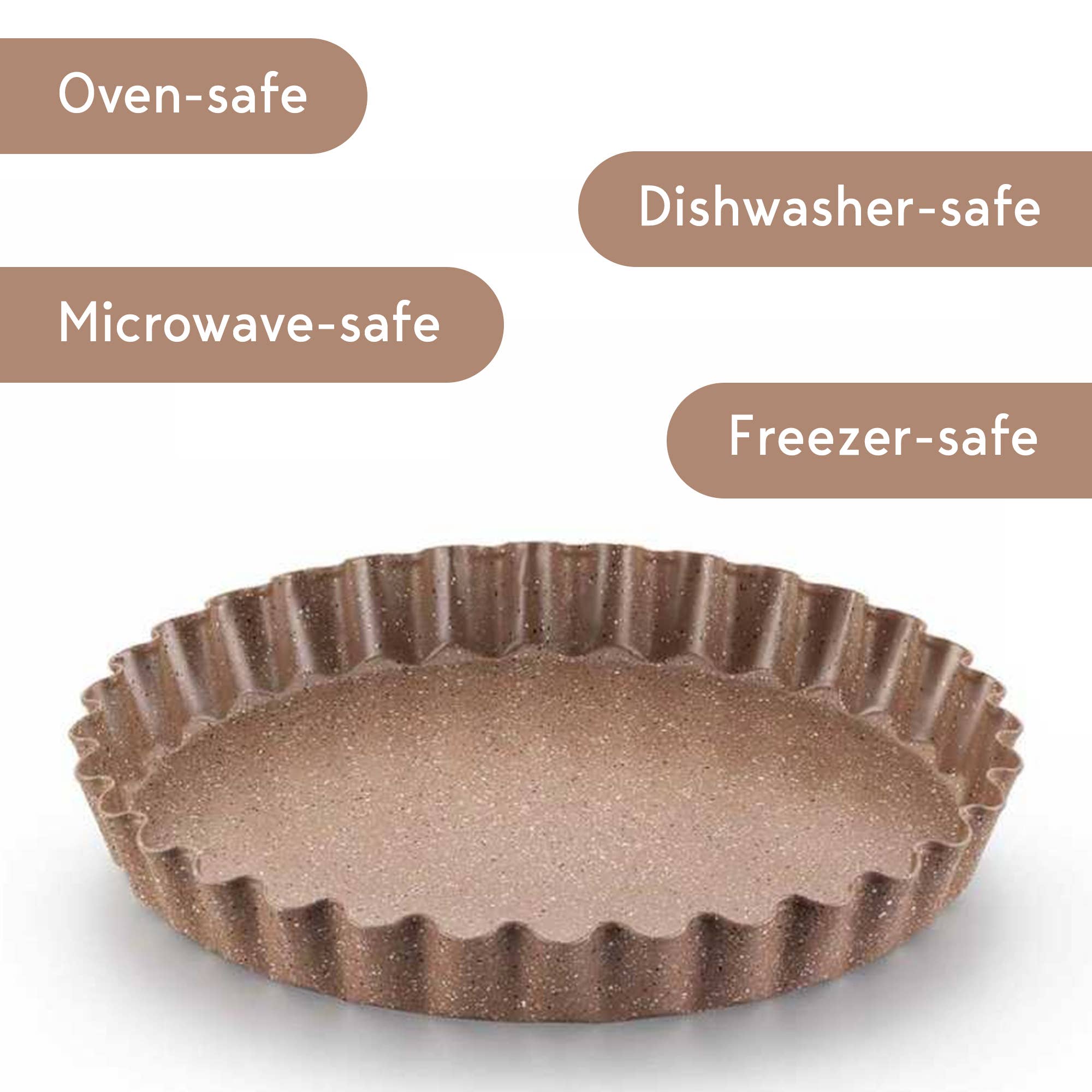 Hakan - Vente Plats de cuisson - Moule à tarte et quiche Korkmaz en granit, plateau antiadhésif3