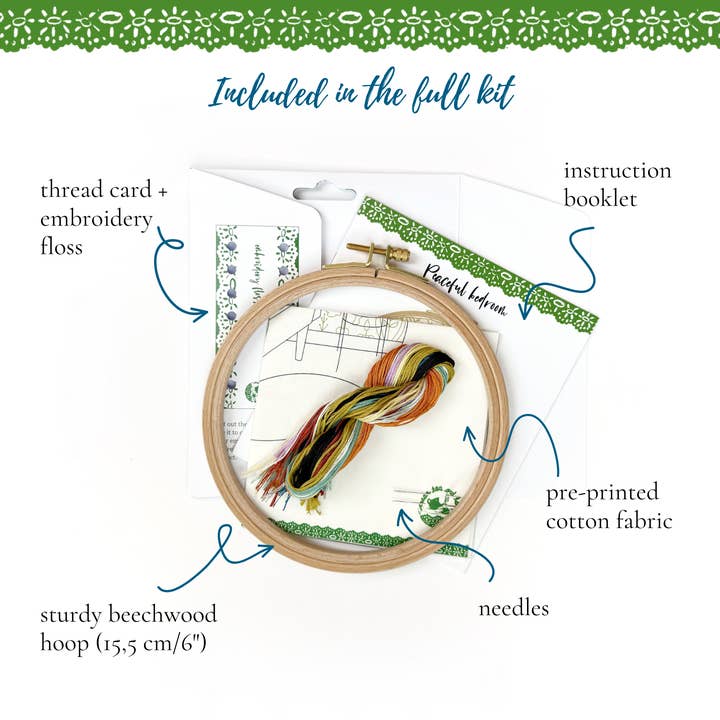 Cream Tea and Lace - Wholesale Borduurbenodigdheden - borduurpakket rustige slaapkamer, modern interieur, hoepelkunst11