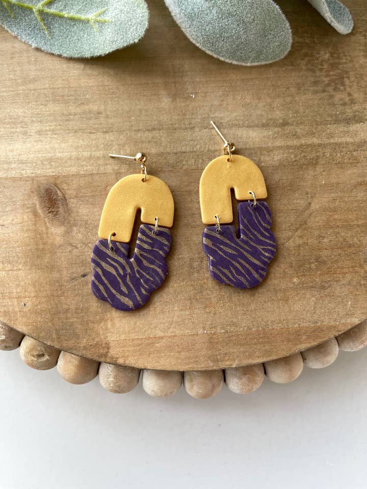 Tiger Stripe Duo Dangle for wholesale by Brittany Ray Designs