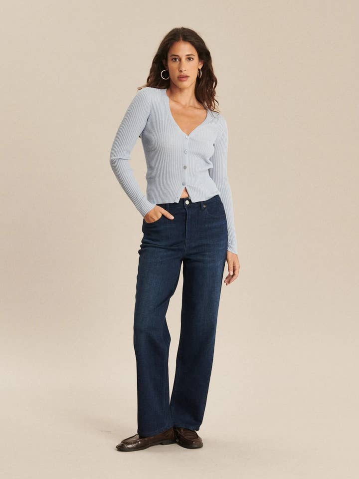 ROMY DENIM STORMY BLUE GB 50 - JEANS RETO LARGO por atacado de LABDIP
