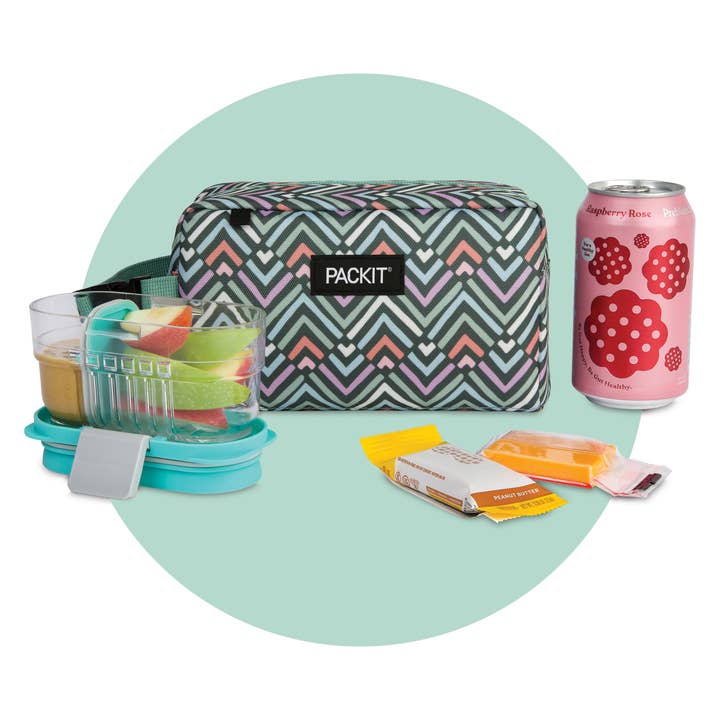 PackIt® Freezable Snack Box, Diamond Chevron for wholesale by PackIt