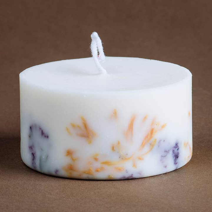WILD FLOWERS MINI PILLAR CANDLE for wholesale by the MUNIO