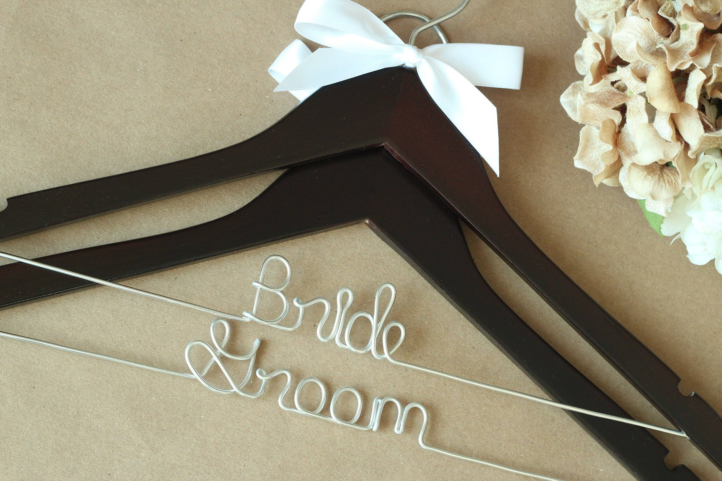 Bride and Bow - Wholesale Kleerhangers - Hangers voor bruid en bruidegom, set van 20