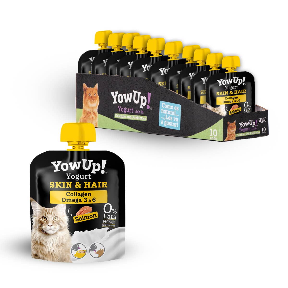 B&W Werbeartikel GmbH - Doggyroller - Wholesale Pet Food - Cat - YowUp Yogurt Skin & Hair for Cats (Pack of 10) - 0% fat1