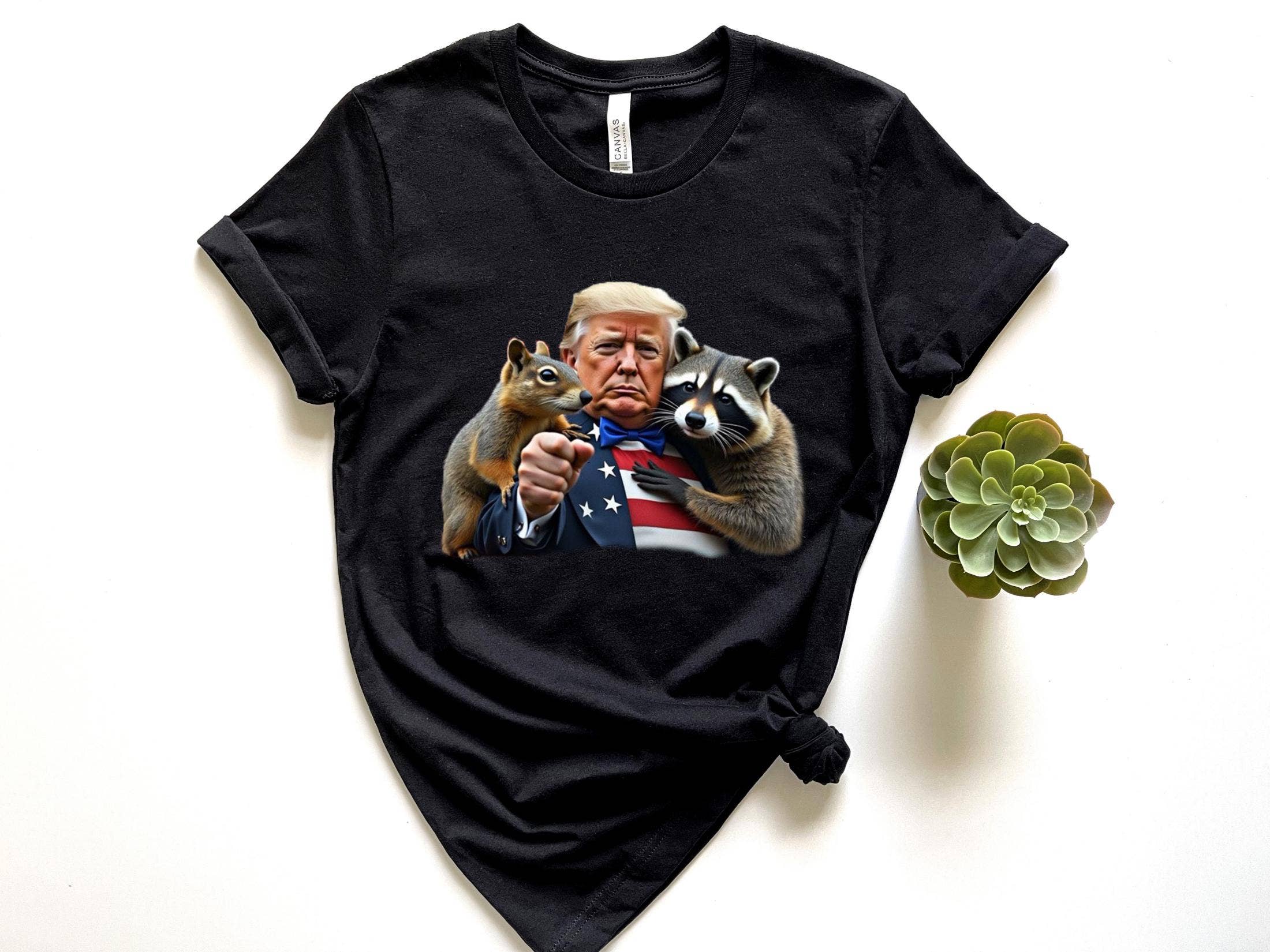 NVC Ecommerce LLC – wholesale T-shirt (graphic) – women's – Trump Peanut Squirrel Raccoon Sweatshirt, Funny Trump  Shirt2
