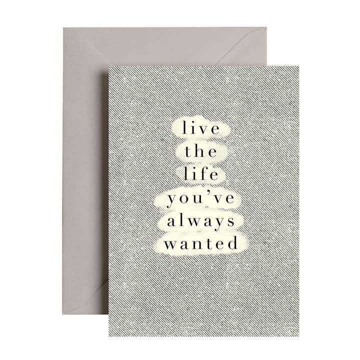 Cartão Live Life | Boa sorte | Parabéns | Mindfulness por atacado de I am Roxanne