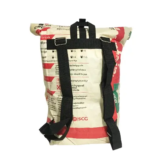 Upcycling by Bekos - Vente Sac à bandoulière – unisexe - Sac à dos messager en upcycling fabriqué à partir de sacs de ciment recyclés3
