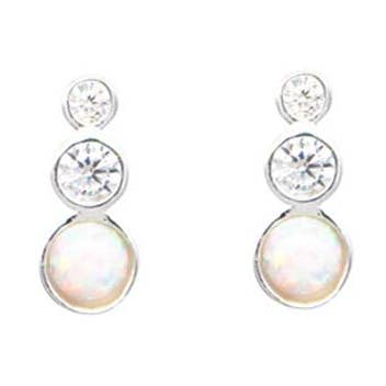 Dual Cry Drop Opal ER White for wholesale by Fabienne