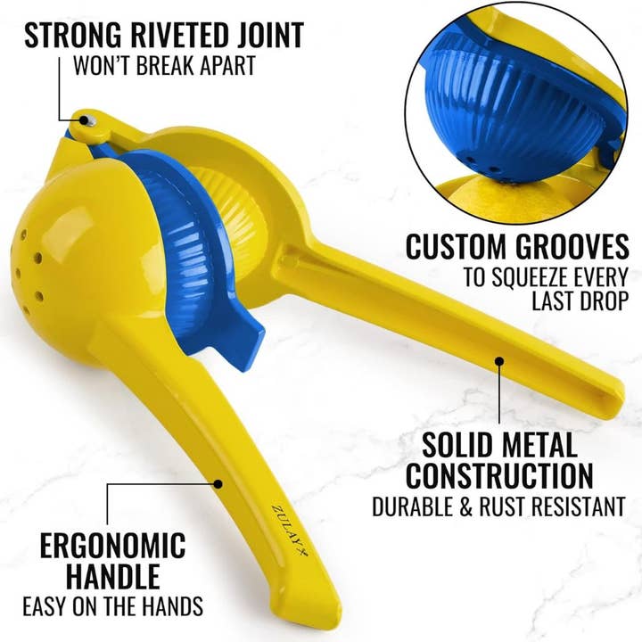 Zulay Kitchen - Wholesale Juicer - Metal 2-In-1 Lemon Lime Squeezer - Hand Juicer23