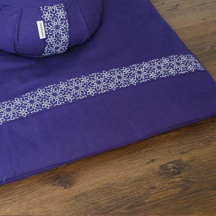Meditation Mat Zabuton | Organic cotton | GOTS | Purple for wholesale on Faire6