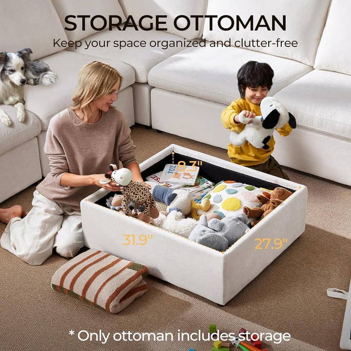 102.8 Inch White Chenille Power Recliner Sofa With Headrest Storage USB Table Wall Hugger for wholesale on Faire7