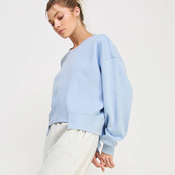 BABY BLUE CAMDEN SWEATSHIRT-FZ0011 for wholesale on Faire6