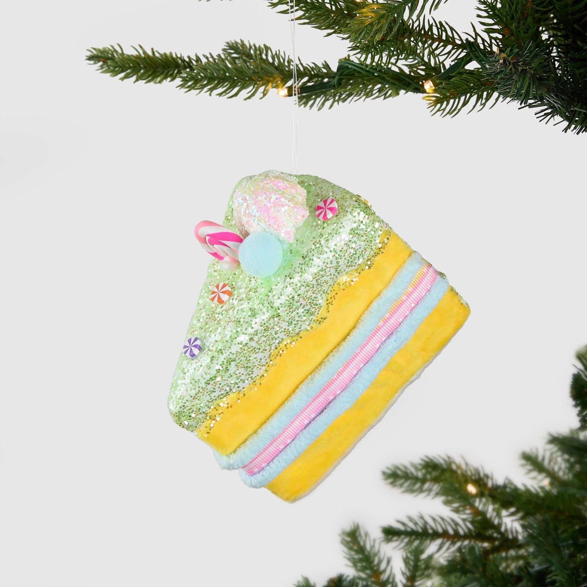 Joy By - Wholesale Ornament - Yellow Sugary Cake Slice Ornament