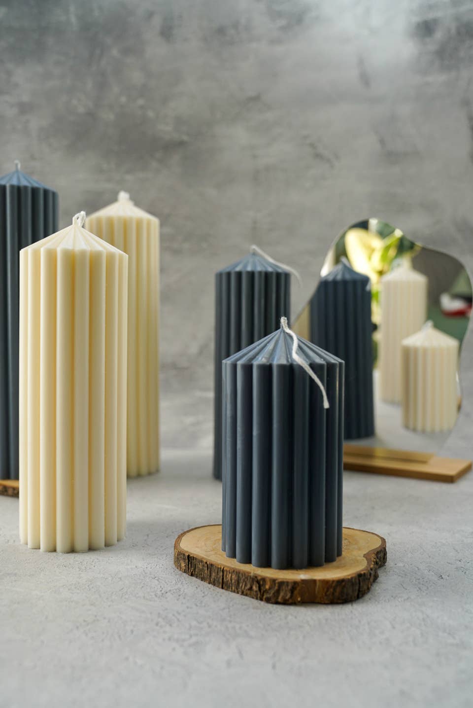 Gokican - Wholesale Novelty Candle - Scented Ribbed Thick Soy Candle | Wedding Decor | Home Decor2