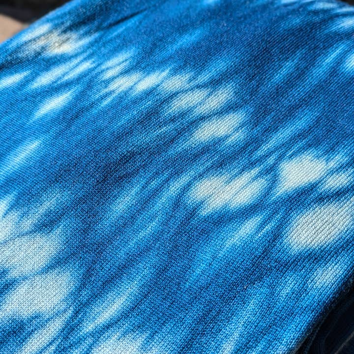 Wooliie - Wholesale Throw Blanket - Indigo Rain - Handmade Plant-Dyed Merino Wool Blanket1