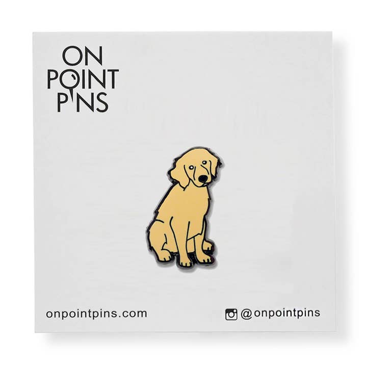 Broche Golden Retriever pour chien Puppy K9 pour la vente par On Point Pins