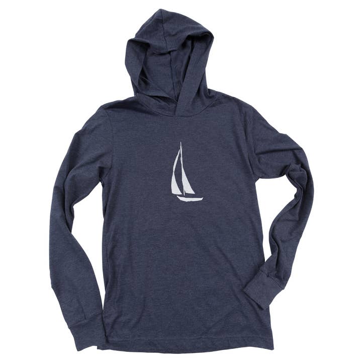 Sailboat Eco-Jersey Lightweight Hood for wholesale by Cinder + Salt