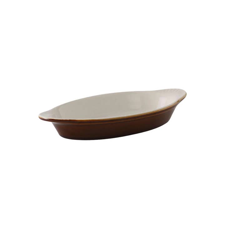 Caramel Eggshell Solid Color Ceramic Welsh Rarebit, 12oz for wholesale on Faire