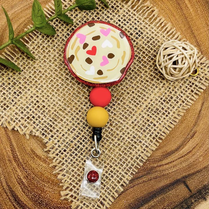 Carretel de crachá de biscoito de chocolate por atacado de Velaris Wood and Vinyl