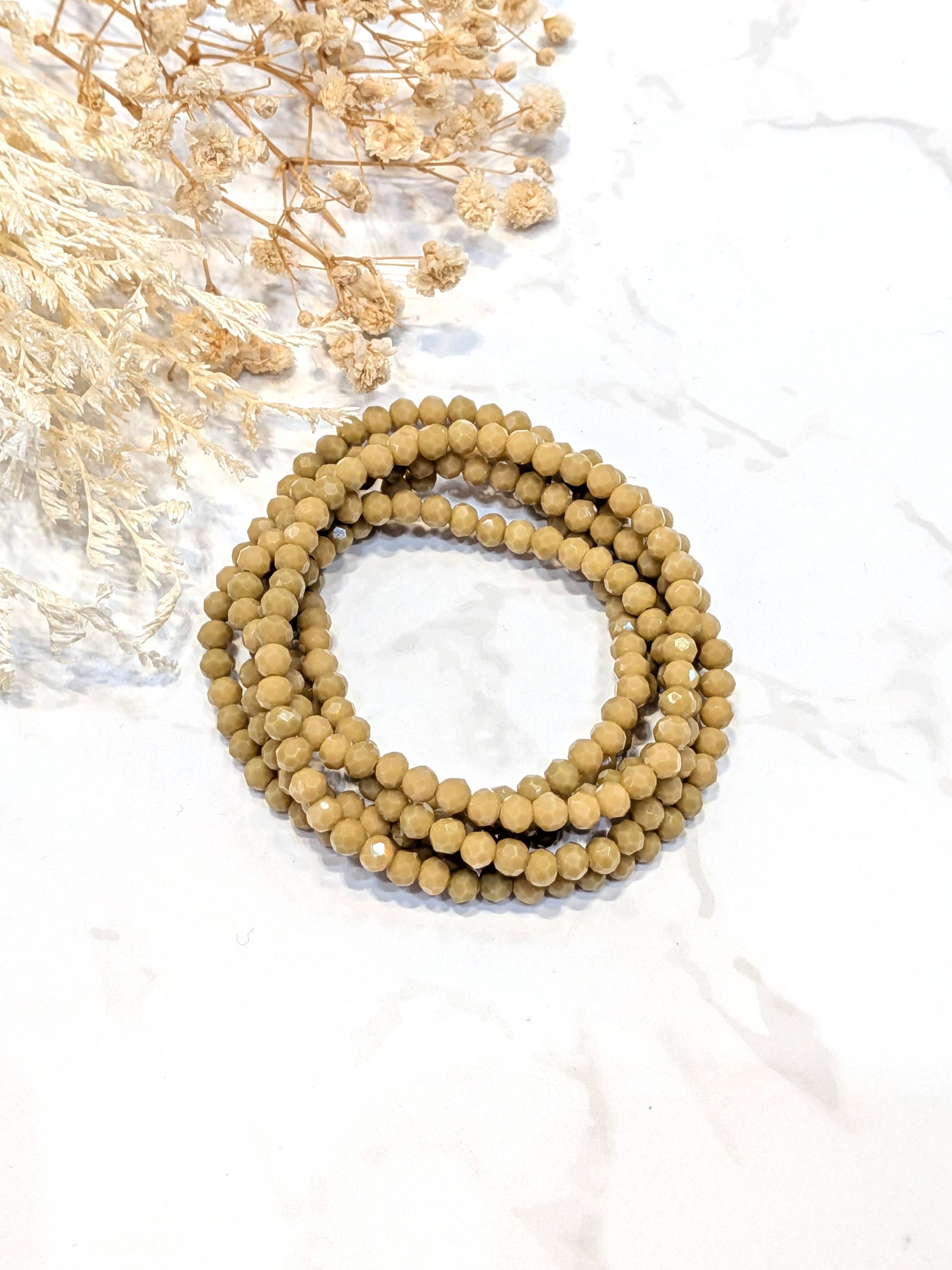 LOLO & YAYA - Vente Bracelets maillon et chaîne - Bracelet élastique Crystal opaque multi tours22