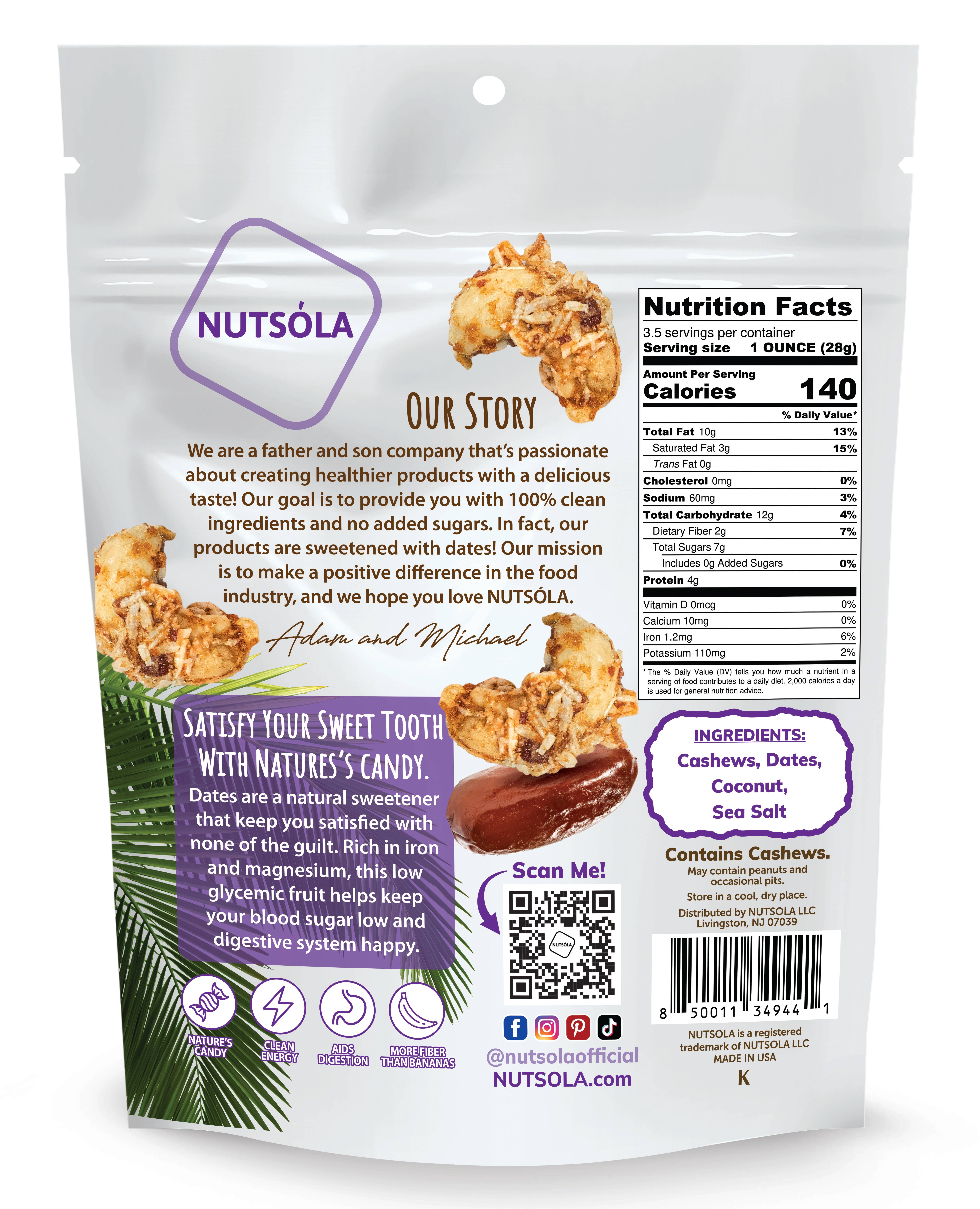 NUTSÓLA - Wholesale Nuts - Coconut Cream Date Glazed Cashews1
