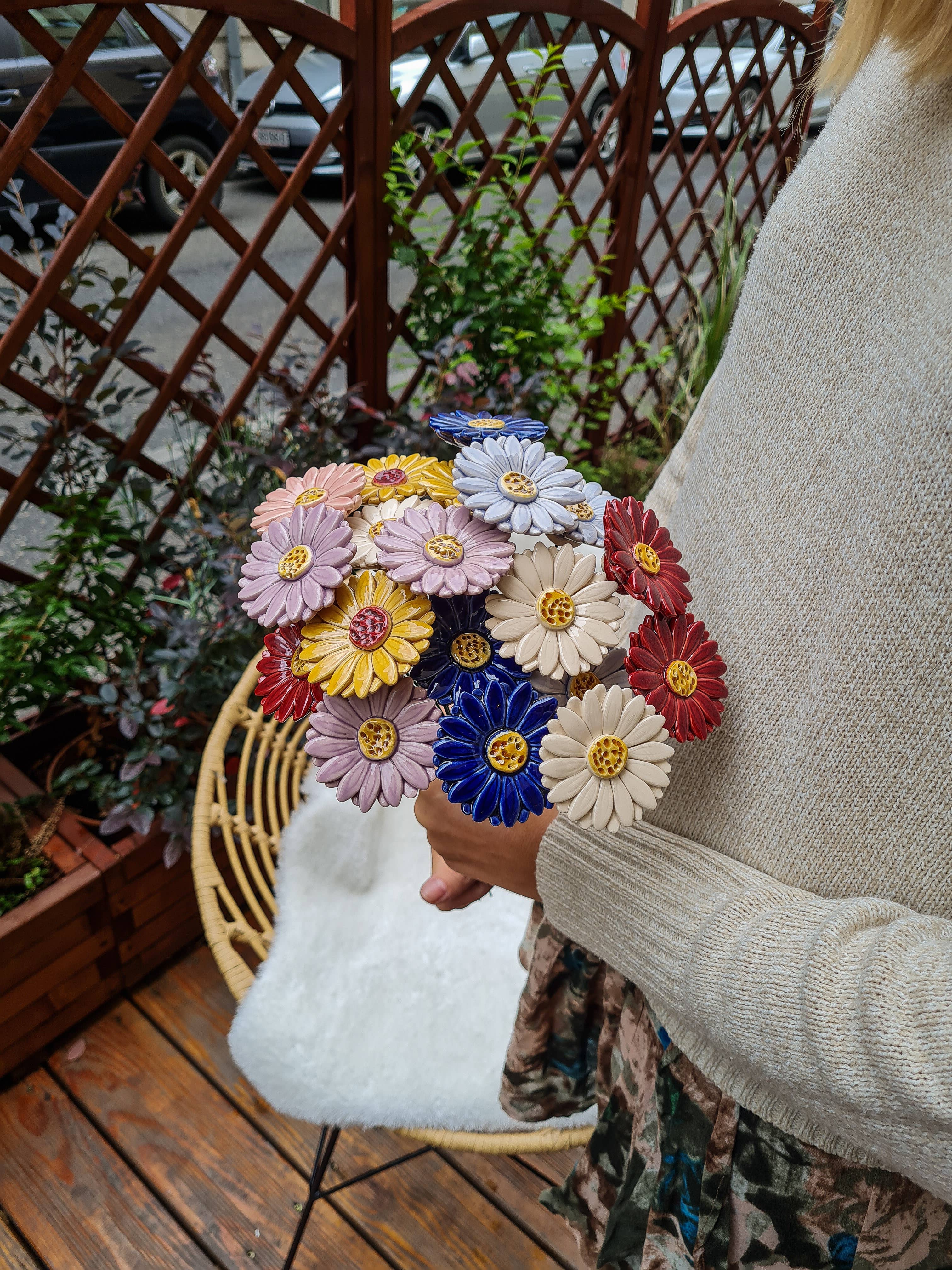 NaturoTheke – wholesale Artificial flowers – Gerbera diameter approx. 5 cm | 39 cm stem54