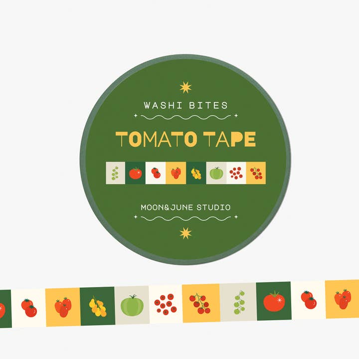 Tomato Washi Tape for wholesale by Moon&June Studio