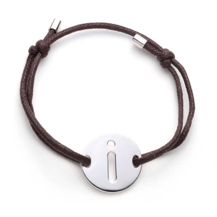 Pulsera Con Medalla Letra I para venta al por mayor de Woo's pure feelings
