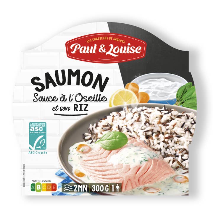 Zalm met zuring en rijst - ASC Verantwoorde Aquacultuur voor wholesale door Paul & Louise