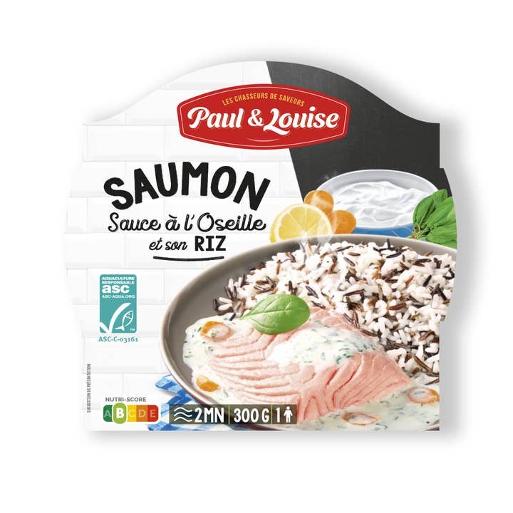 Salmon with sorrel and rice - ASC Responsible Aquaculture for wholesale by Paul & Louise