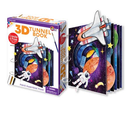 EyeConnect Crafts - Wholesale DIY Craft Kit - Kids - 3D Tunnel Book: SPACE (Deluxe Size)1