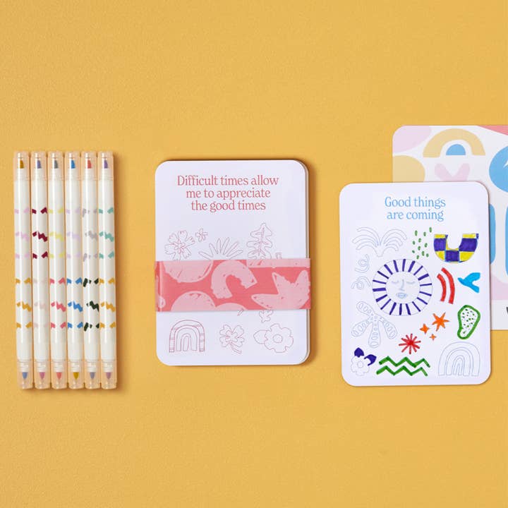 Journey Of Something AU & EU - Wholesale Stationery/notecard set - Colour Your Own Affirmation Cards 5