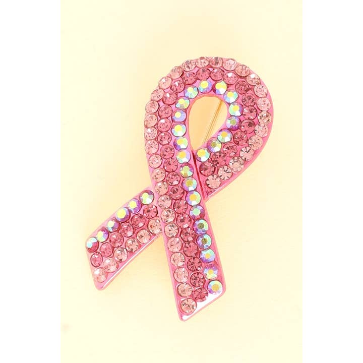 Gpk BREAST CANCER AWARENESS PINK RIBBON BROOCH PIN for wholesale on Faire