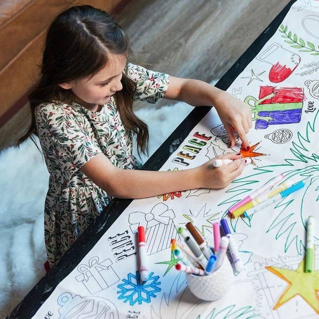 Creative Crayons Workshop - Vendita all'ingrosso Tovaglia da colorare - Bambini e neonati - Tovaglia da colorare per presepe di Natale