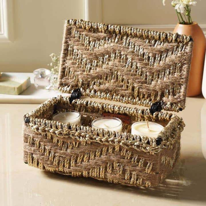 Caixa Delilah Juta & Ouro por atacado de GoGlocal